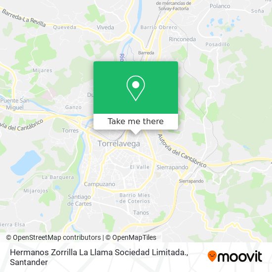 Hermanos Zorrilla La Llama Sociedad Limitada. map