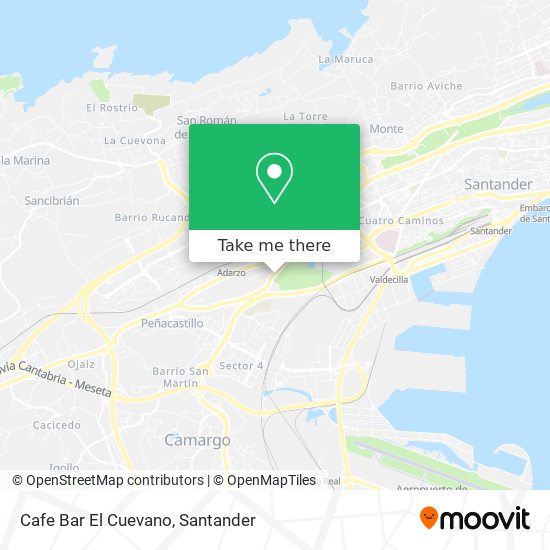mapa Cafe Bar El Cuevano