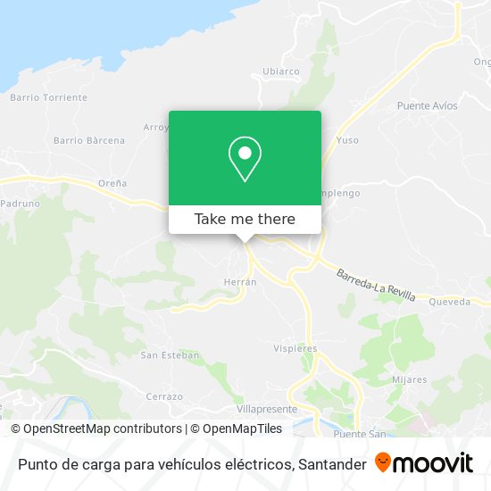 Punto de carga para vehículos eléctricos map