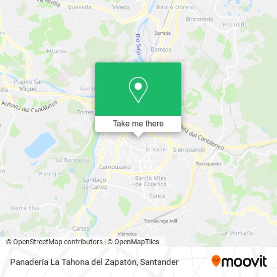 Panadería La Tahona del Zapatón map