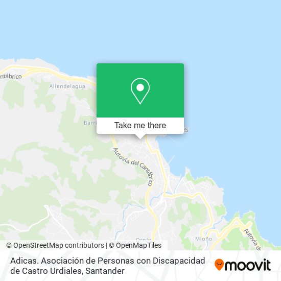 Adicas. Asociación de Personas con Discapacidad de Castro Urdiales map