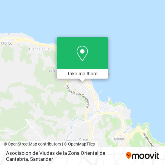 Asociacion de Viudas de la Zona Oriental de Cantabria map