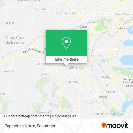 Tapicerías Norte map