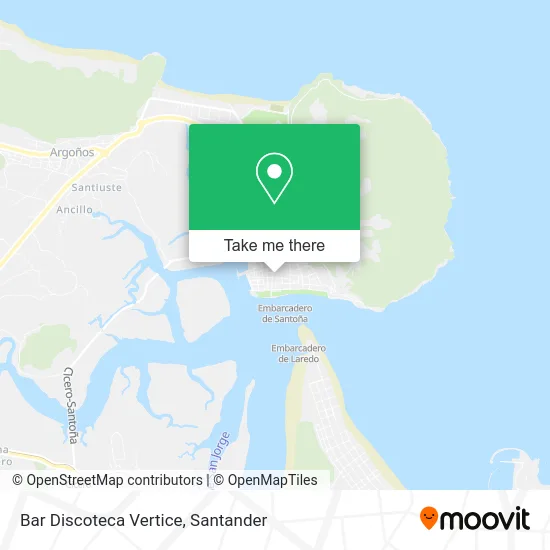 Bar Discoteca Vertice map