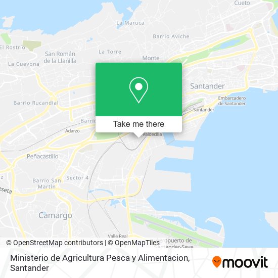 Ministerio de Agricultura Pesca y Alimentacion map