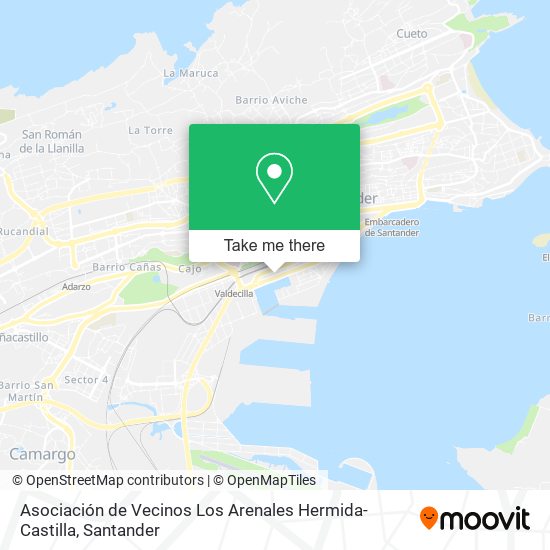 mapa Asociación de Vecinos Los Arenales Hermida-Castilla