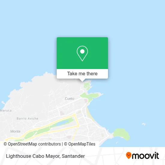 Lighthouse Cabo Mayor map