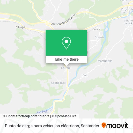 Punto de carga para vehículos eléctricos map