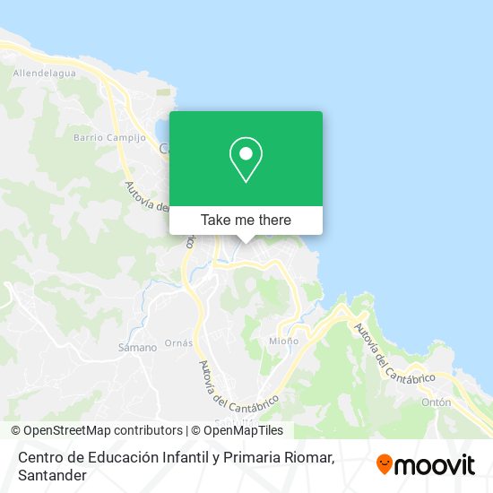 mapa Centro de Educación Infantil y Primaria Riomar