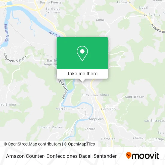 Amazon Counter- Confecciones Dacal map