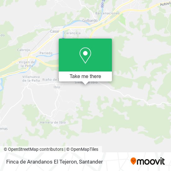 Finca de Arandanos El Tejeron map
