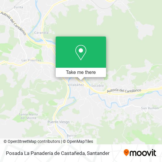 mapa Posada La Panadería de Castañeda