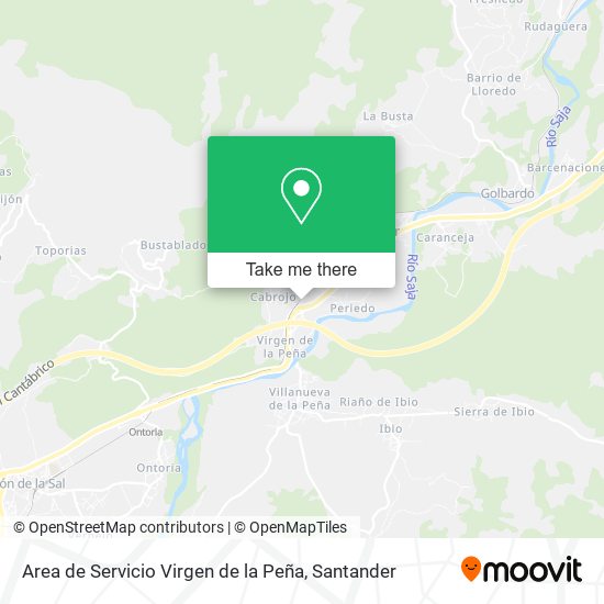 Area de Servicio Virgen de la Peña map
