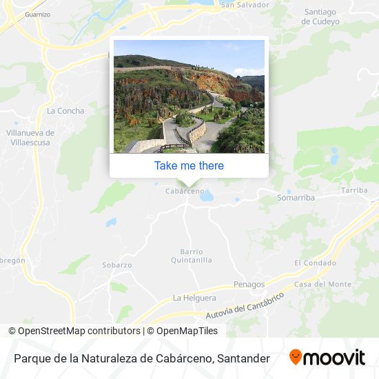 mapa Parque de la Naturaleza de Cabárceno