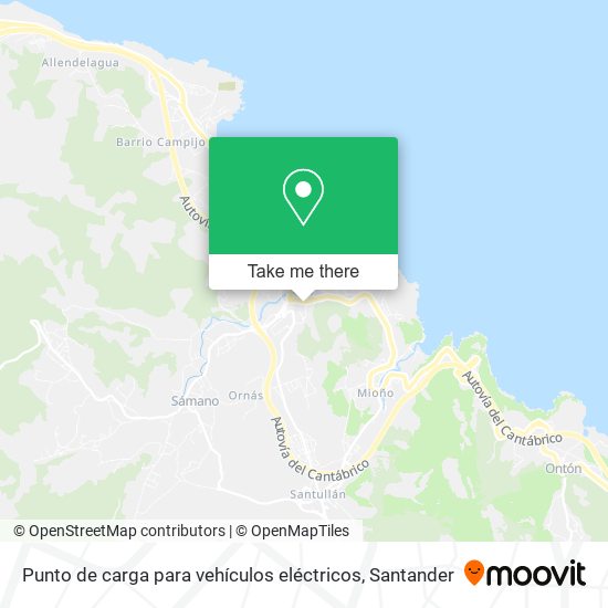 Punto de carga para vehículos eléctricos map