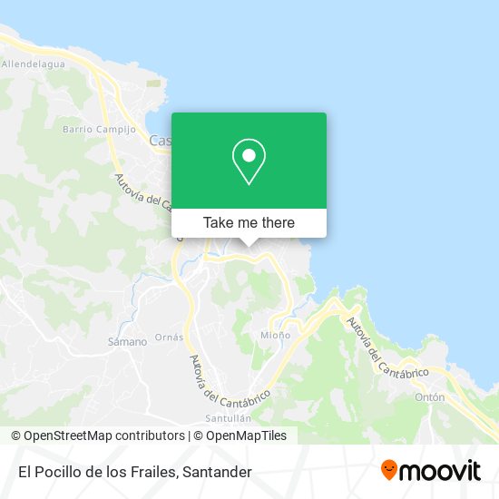 El Pocillo de los Frailes map
