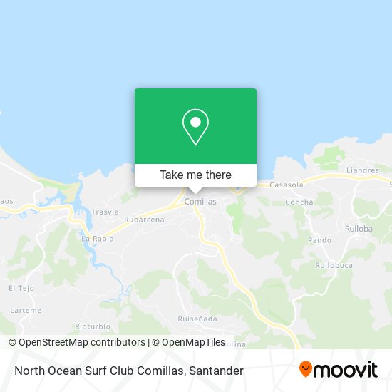 North Ocean Surf Club Comillas map