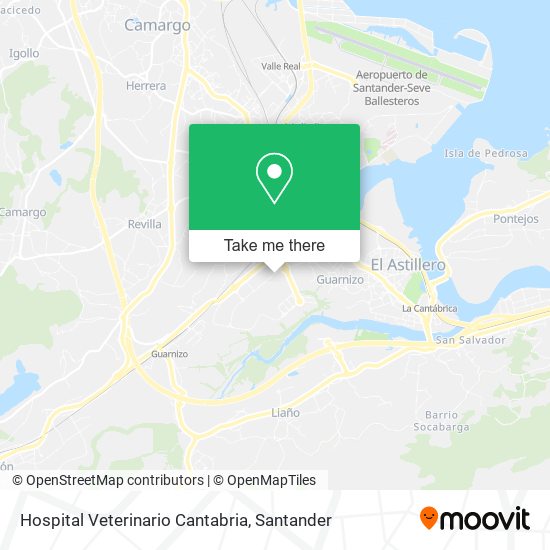 Hospital Veterinario Cantabria map