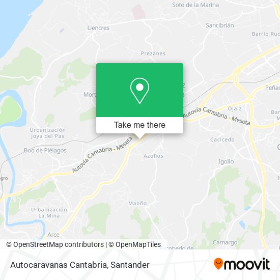 Autocaravanas Cantabria map
