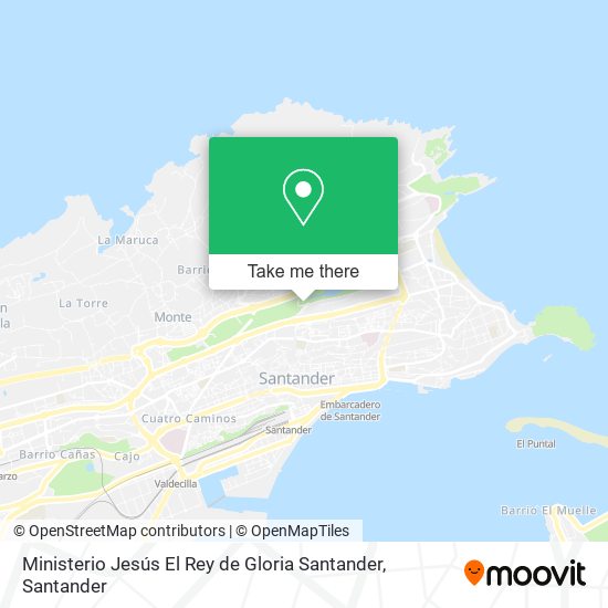 Ministerio Jesús El Rey de Gloria Santander map