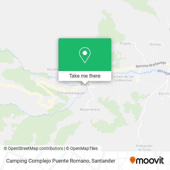 Camping Complejo Puente Romano map
