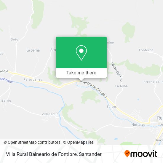 Villa Rural Balneario de Fontibre map