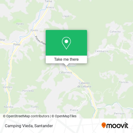 Camping Vieda map