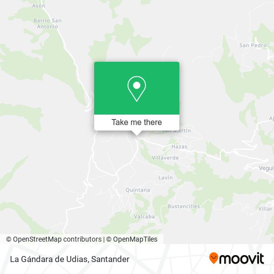 La Gándara de Udias map