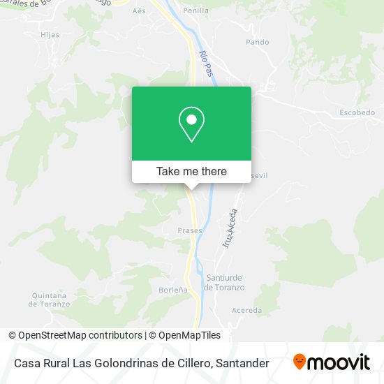 Casa Rural Las Golondrinas de Cillero map