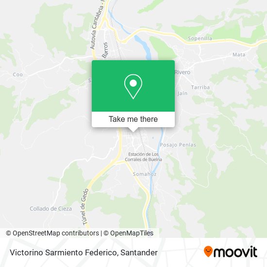 Victorino Sarmiento Federico map