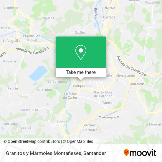 Granitos y Mármoles Montañeses map