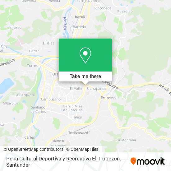 Peña Cultural Deportiva y Recreativa El Tropezón map