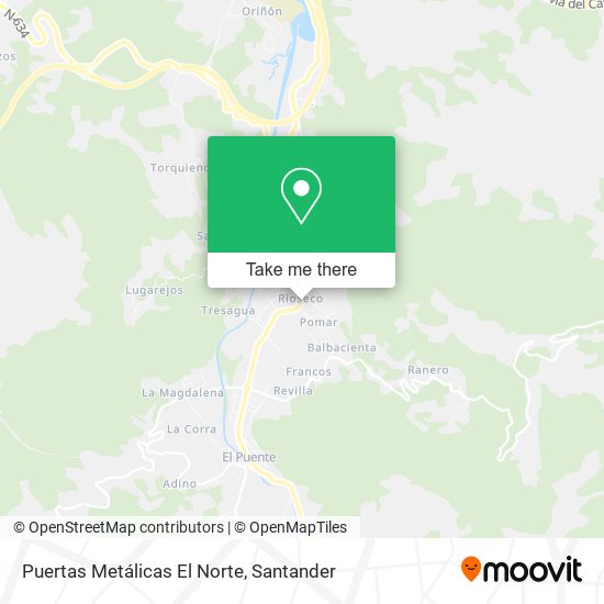 Puertas Metálicas El Norte map