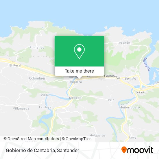 Gobierno de Cantabria map