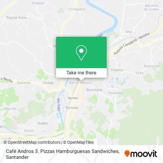 Café Andros 3. Pizzas Hamburguesas Sandwiches map
