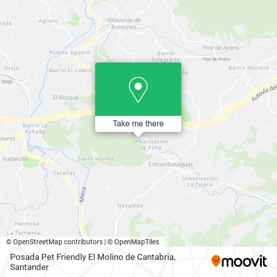 Posada Pet Friendly El Molino de Cantabria map