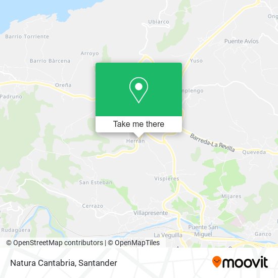 Natura Cantabria map