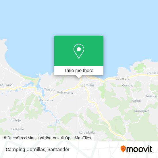 Camping Comillas map