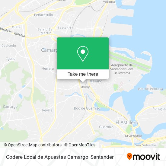 mapa Codere Local de Apuestas Camargo