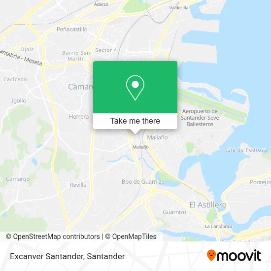 Excanver Santander map