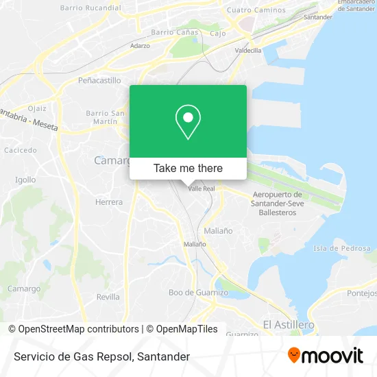 Servicio de Gas Repsol map