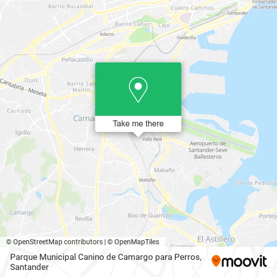Parque Municipal Canino de Camargo para Perros map
