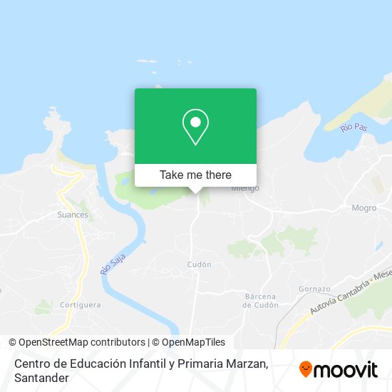 mapa Centro de Educación Infantil y Primaria Marzan