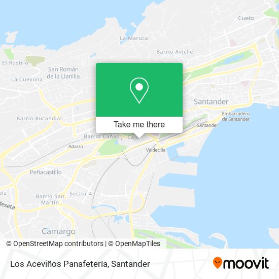 Los Aceviños Panafetería map