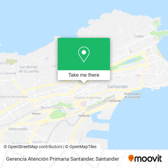 Gerencia Atención Primaria Santander map