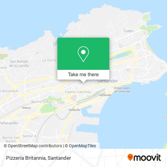 Pizzería Britannia map