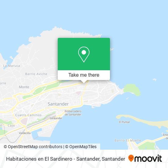 Habitaciones en El Sardinero - Santander map