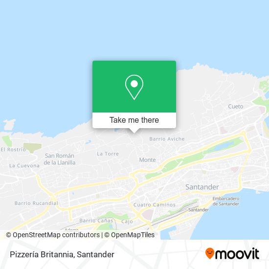 Pizzería Britannia map