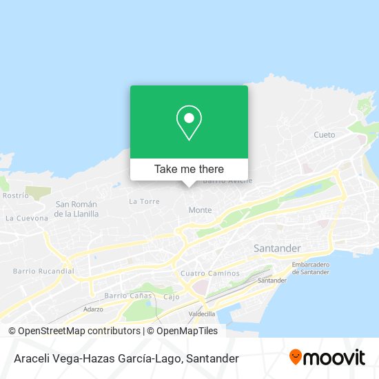 Araceli Vega-Hazas García-Lago map