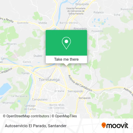 Autoservicio El Parado map